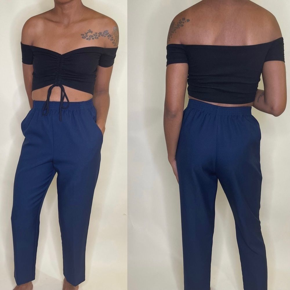 Vintage navy blue trouser pants sz 12